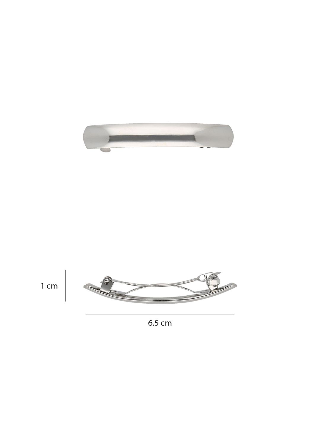 Plain Hair Clip in Rhodium finish - HC0179