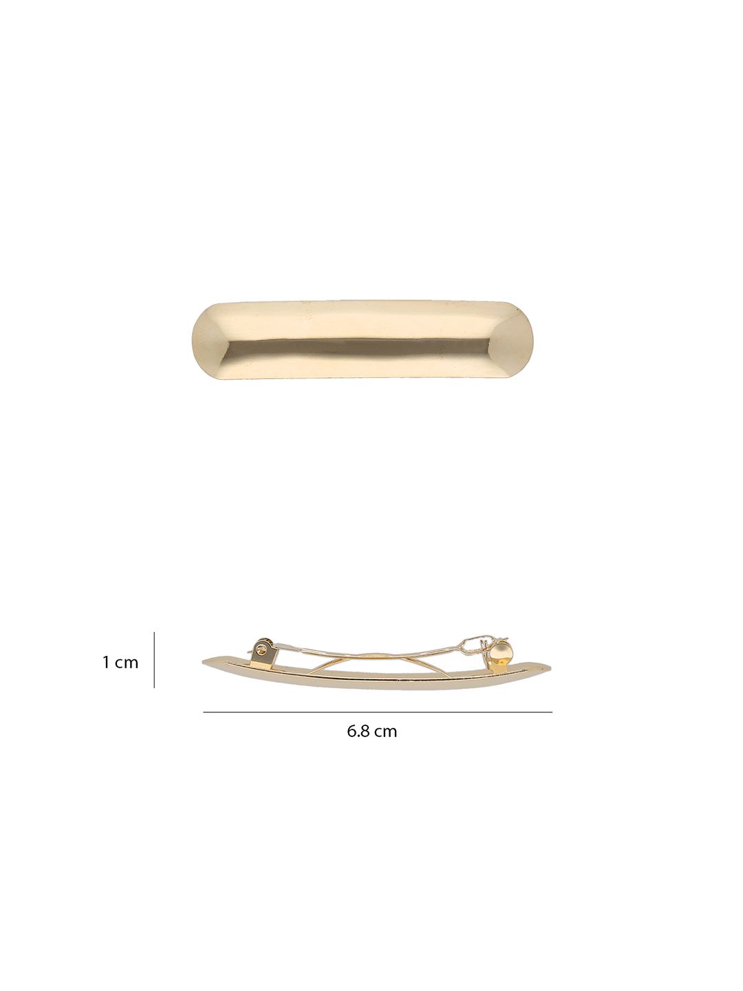 Plain Hair Clip in Gold finish - HC0181