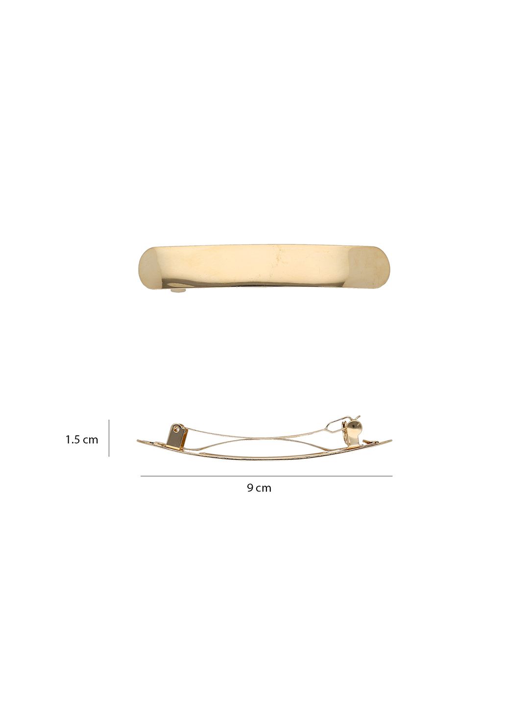 Plain Hair Clip in Gold finish - HC0183